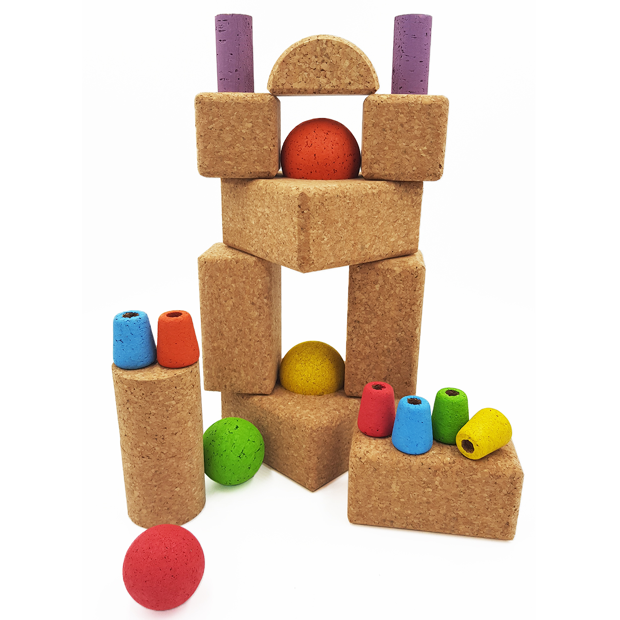 Natural Cork Toys Rookie Set Best eco toys for babies