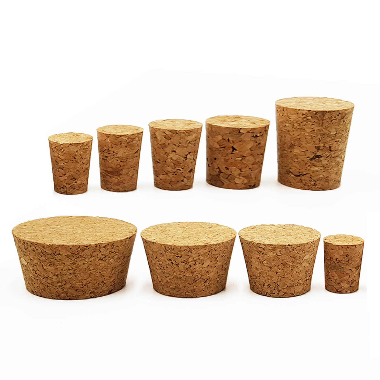 CONICAL/TAPERED SMALL/BIG NATURAL CORK STOPPER CUSTOM PORTUGUESE CORK &  SIZES