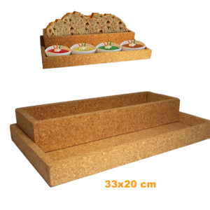 Bread and dip cork platter